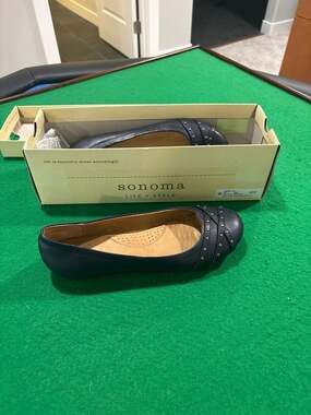 Sonoma Goods for Life Navy Women's Casual Studded Ballet Flats